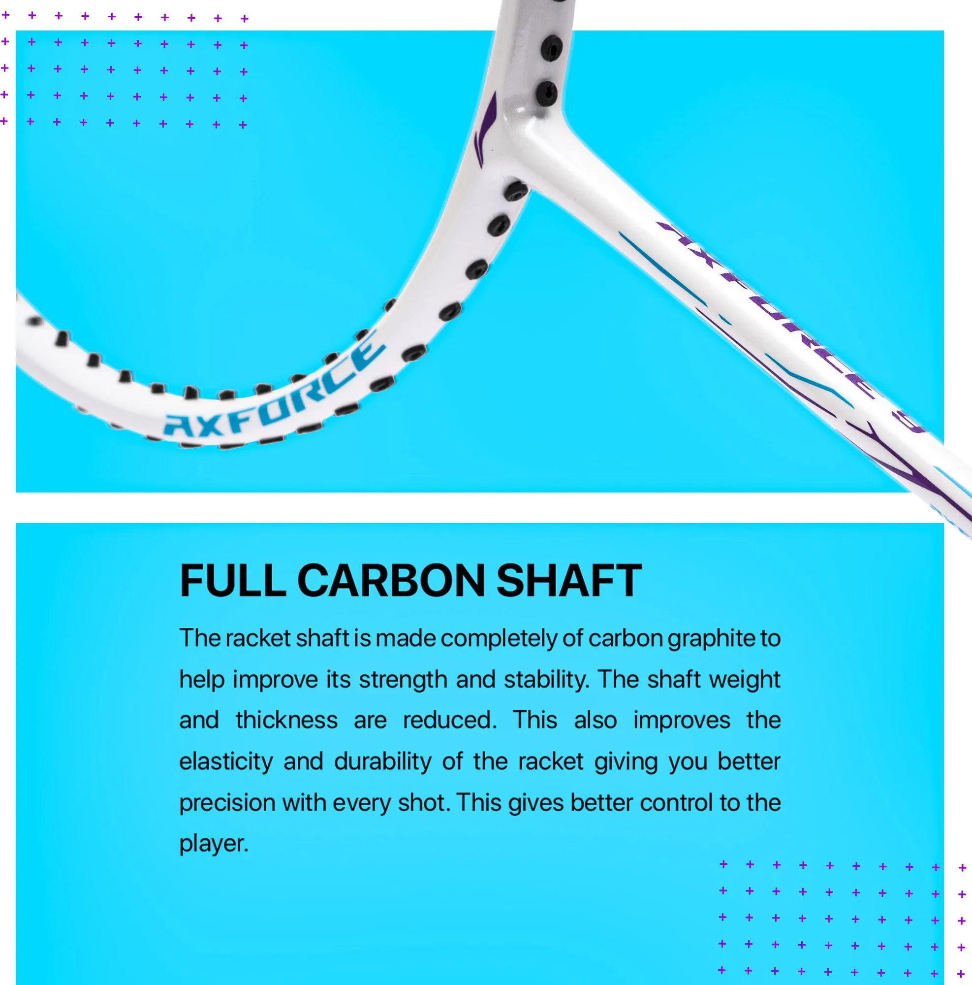 Li-Ning Axforce Strung Badminton Racquet (White / Pink)