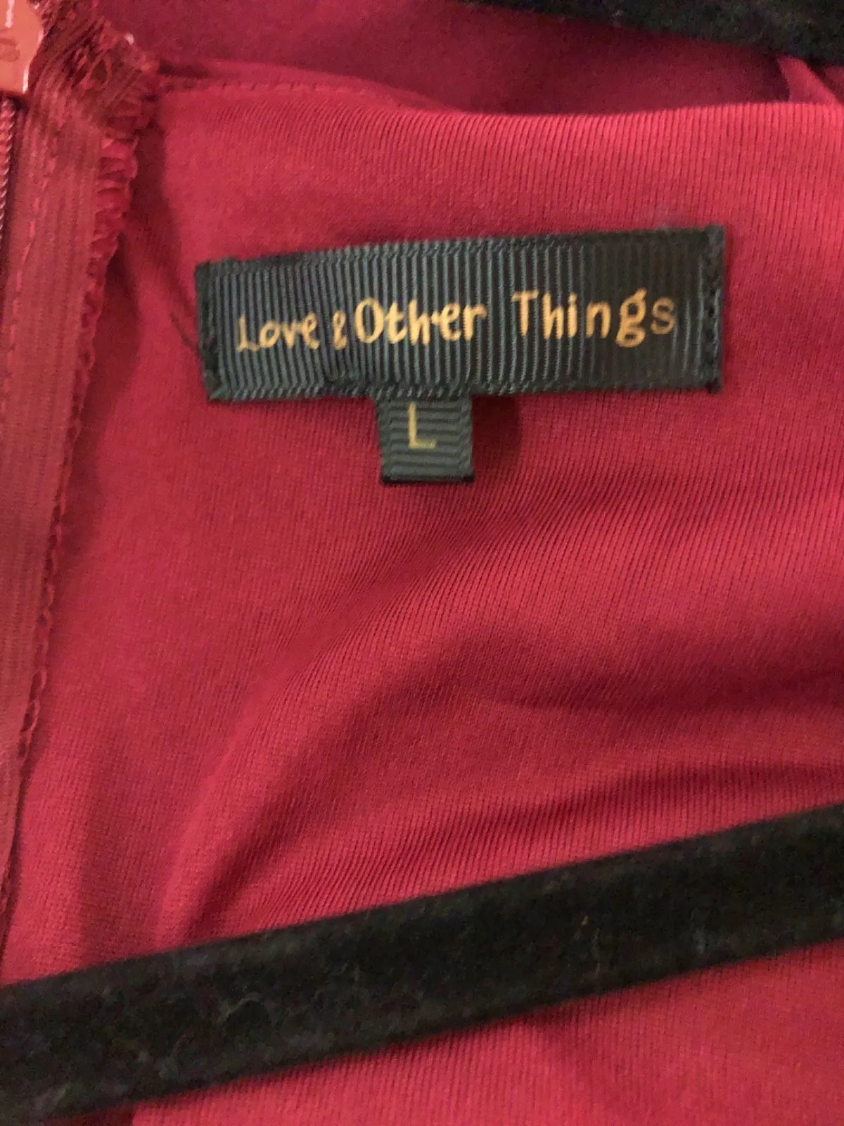 Love & Other Things Red Dress UK L