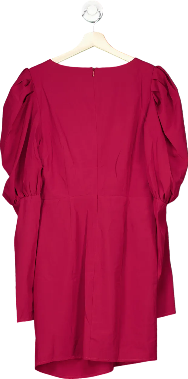 Love & Other Things Red Puff Sleeve Dress UK L