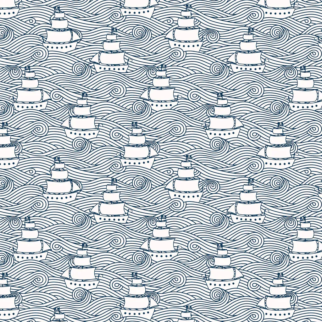 L/S Romper, High Seas Navy