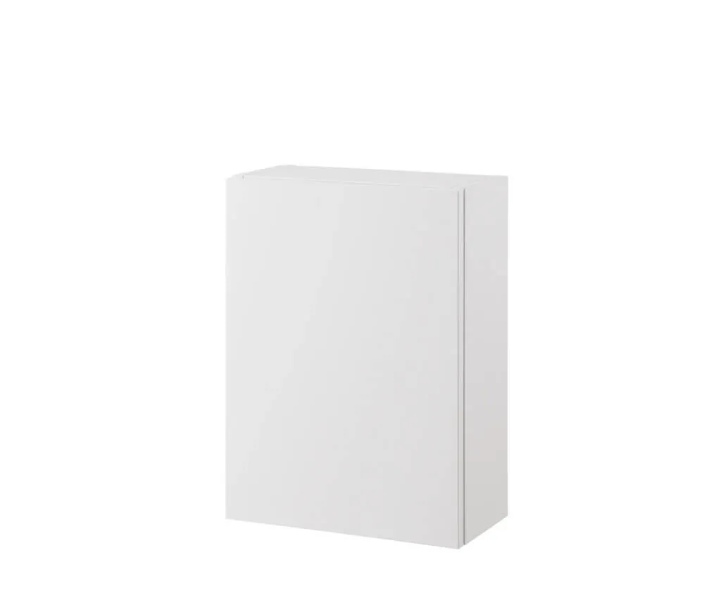 Mobile Bagno 70cm Sospeso Cassetto, Colonna Pensile, Vano a Giorno, Specchio E Lampada