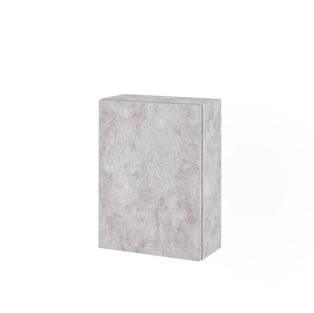 Mobile Bagno 70cm Sospeso Cassetto, Colonna Pensile, Vano a Giorno, Specchio E Lampada