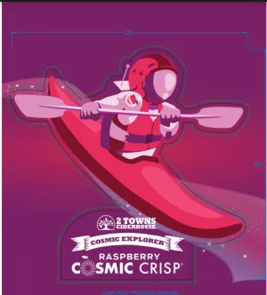 POS - 2 Towns - Character Cutout - Cosmic Explorer (Raspberry)