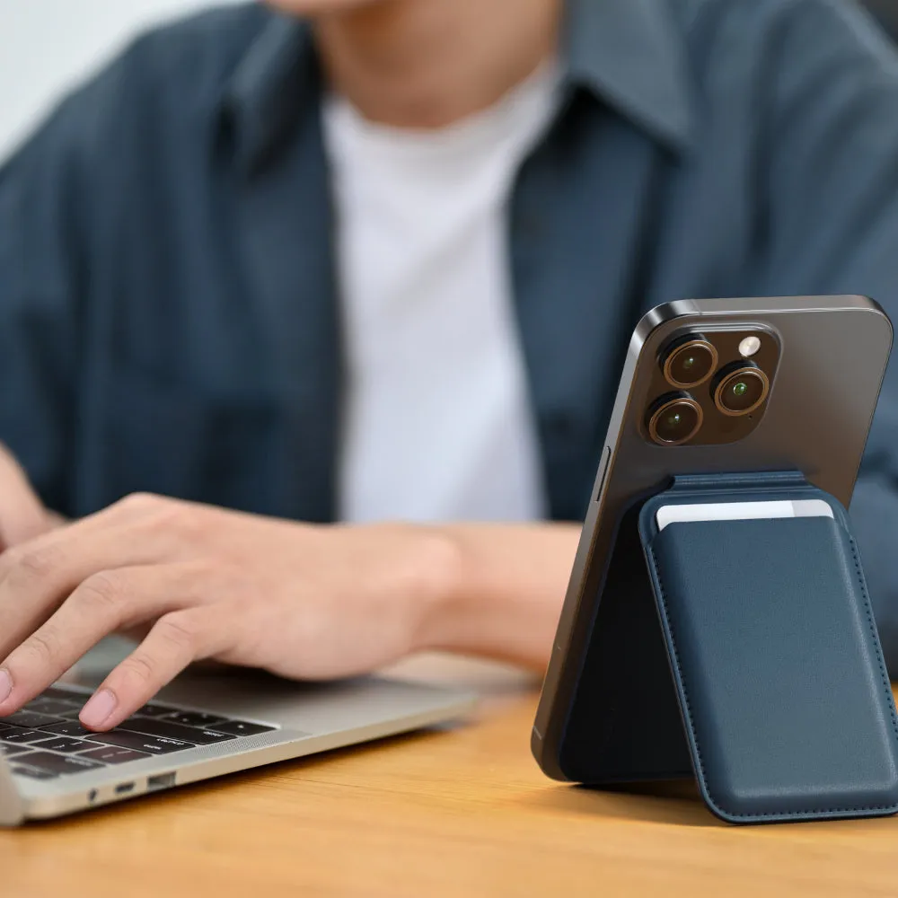 SATECHI Magnetic Magsafe Wallet Stand - Dark Blue