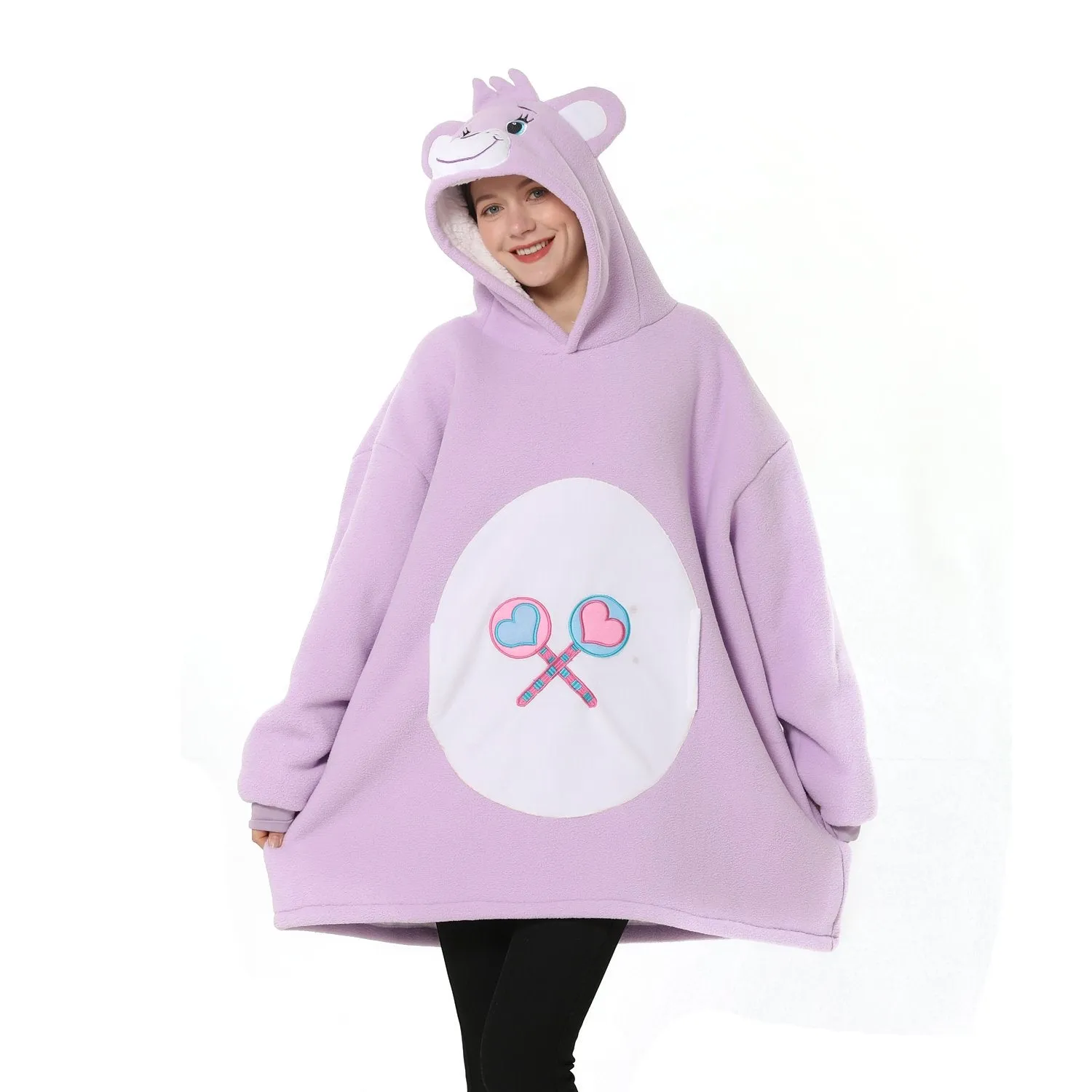 Share Bear Animal Keep Warm Hoodie Wearable Costume Cozy Cartoon Lazy TV Blanket