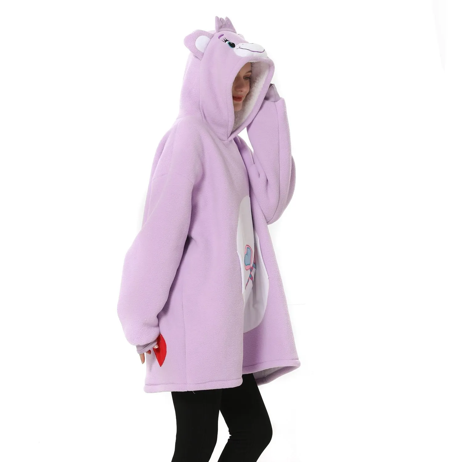 Share Bear Animal Keep Warm Hoodie Wearable Costume Cozy Cartoon Lazy TV Blanket