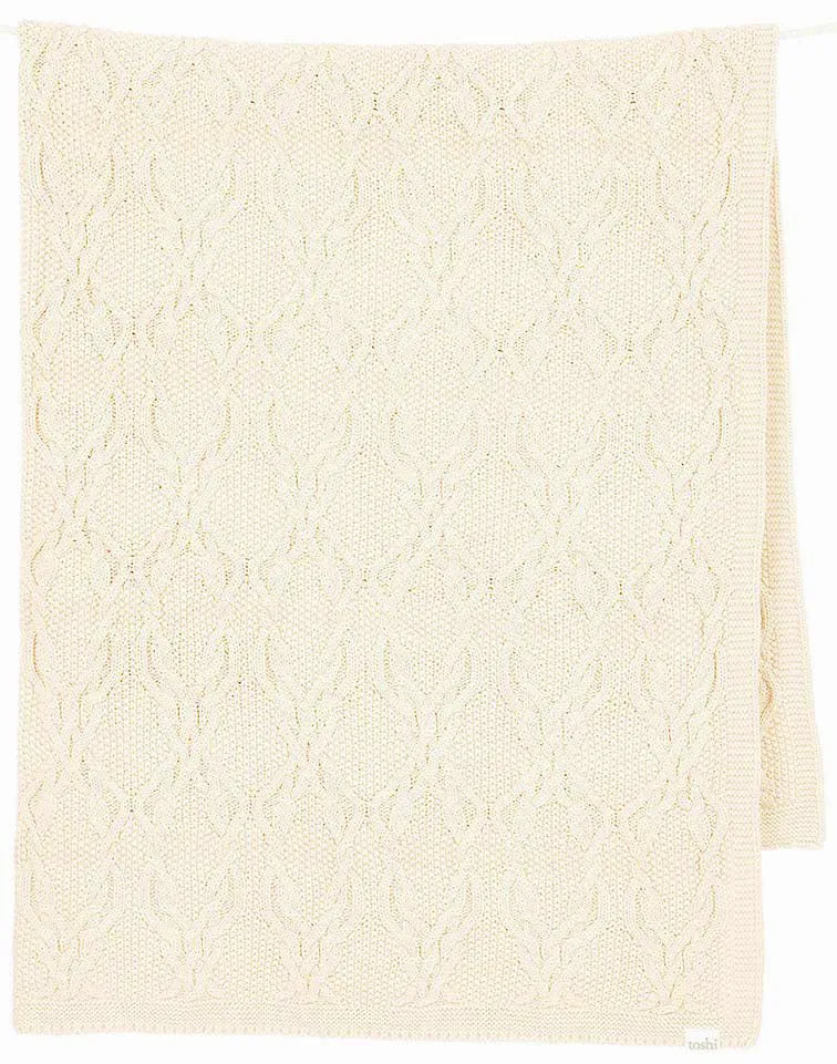 Toshi Organic Knit Blanket Bowie Feather