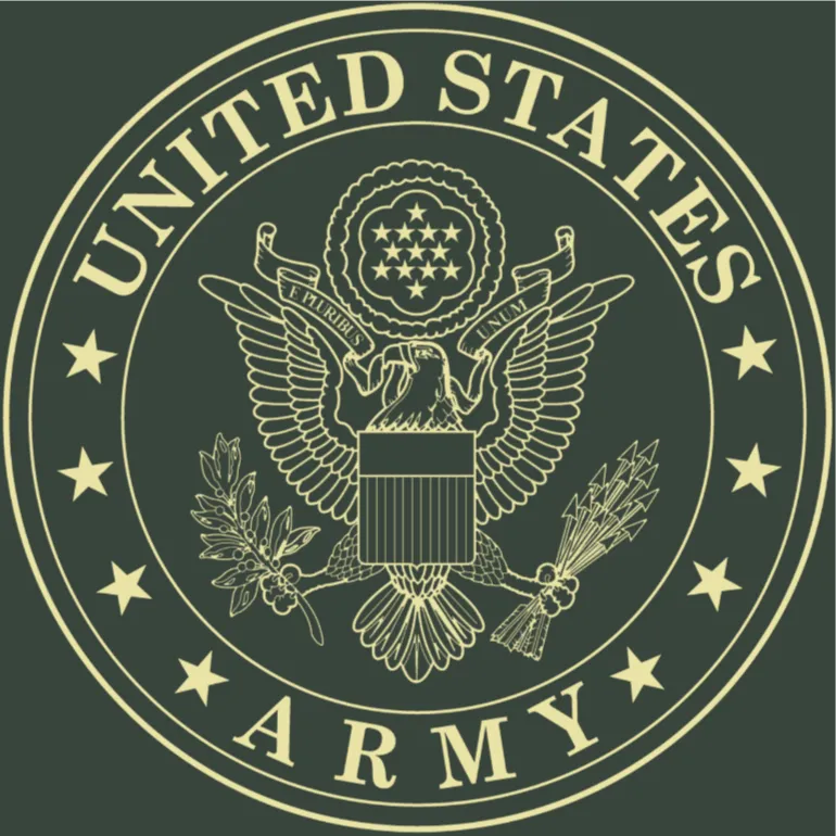 United States Army Gold Embossed Studio Certificate Frame (Horizontal)*