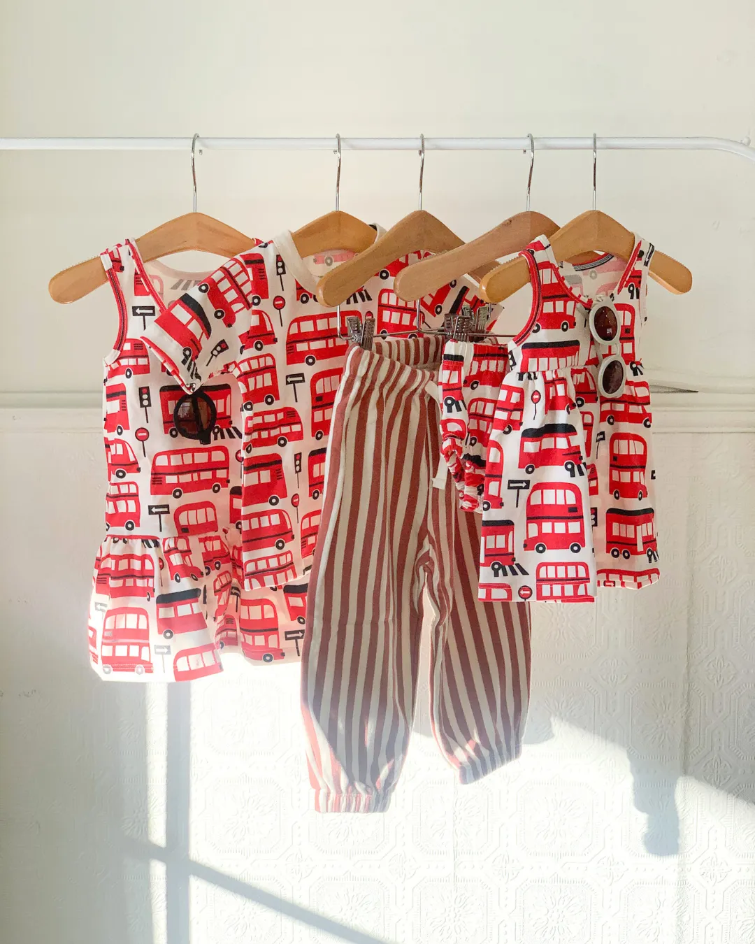 Valencia Dress, Double-Decker Buses Red