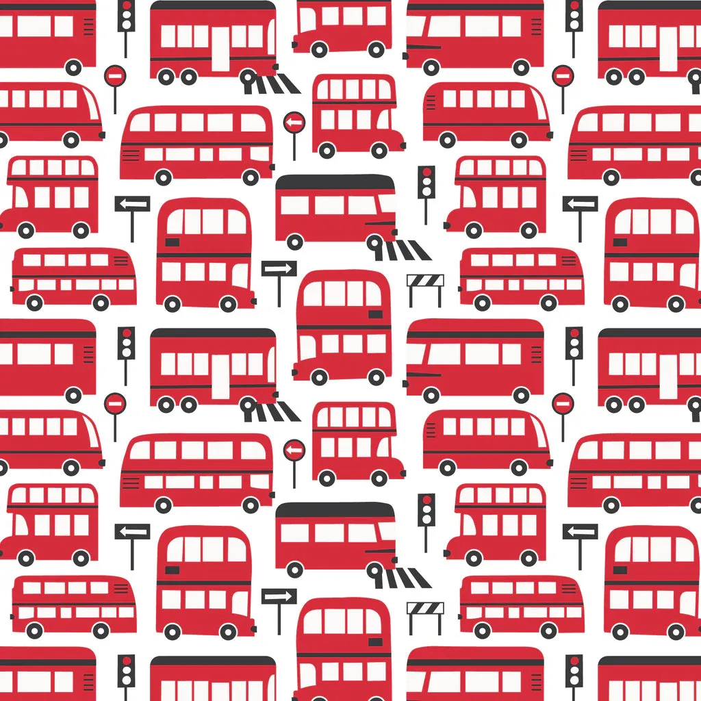 Valencia Dress, Double-Decker Buses Red