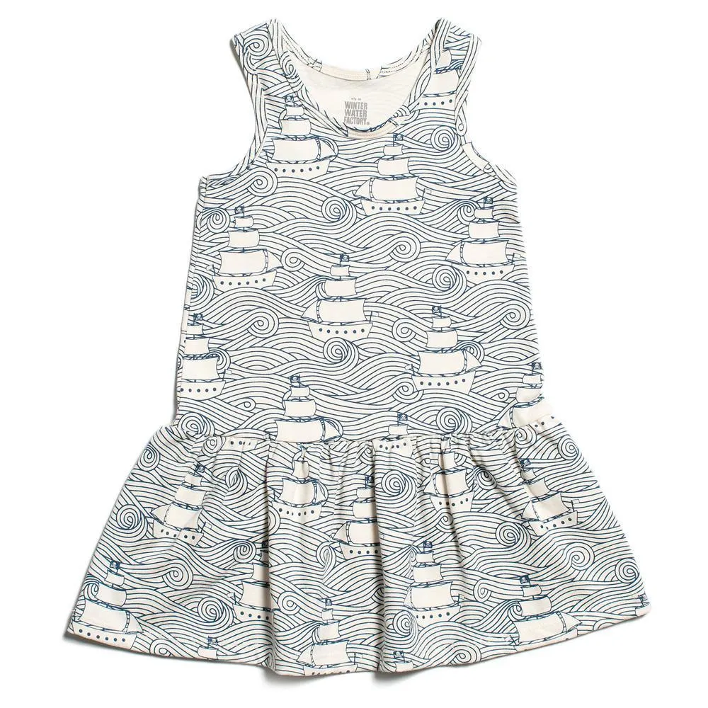 Valencia Dress, High Seas Navy