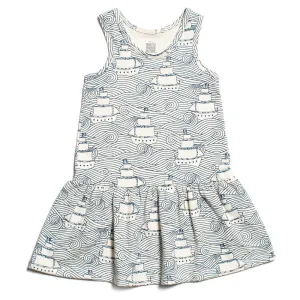 Valencia Dress, High Seas Navy