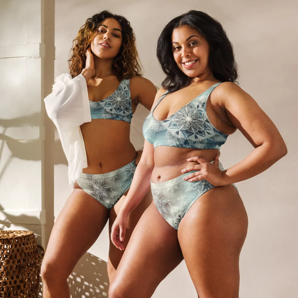 Whimsical Winter Wear High-Waisted Bikini