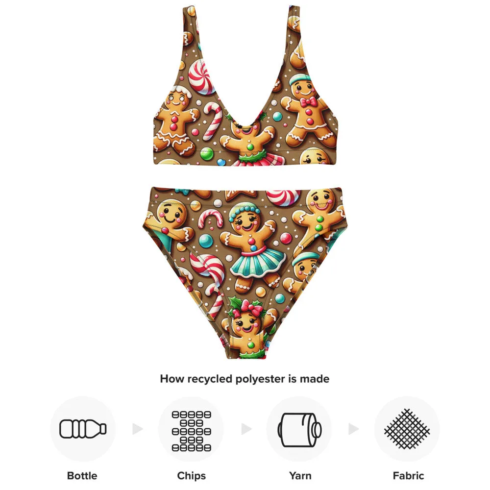 Whimsical Winter Wear High-Waisted Bikini