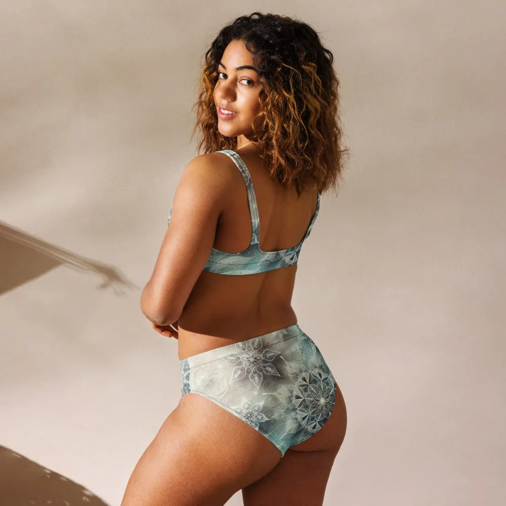 Whimsical Winter Wear High-Waisted Bikini