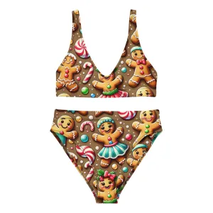 Whimsical Winter Wear High-Waisted Bikini