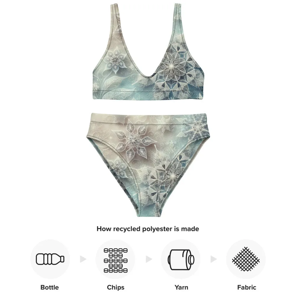 Whimsical Winter Wear High-Waisted Bikini