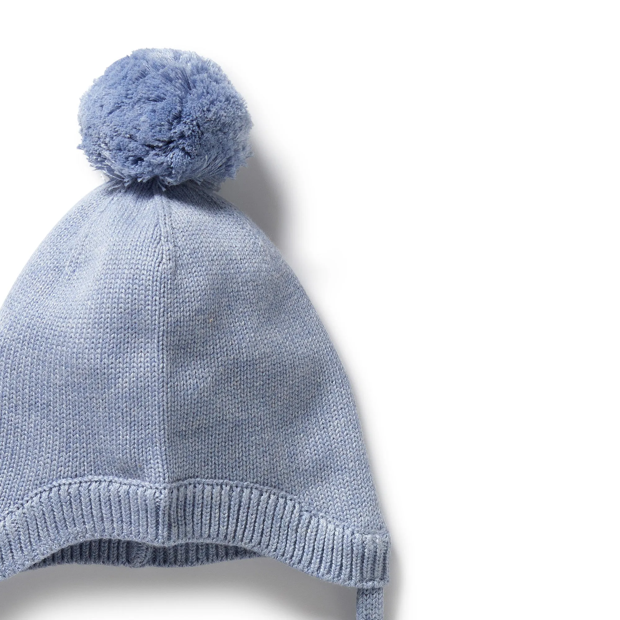 Wilson & Frenchy - Blue Speckle Organic Knitted Bonnet
